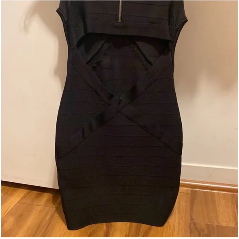 Elegant Black Bandage Dress - Picture 7 of 9